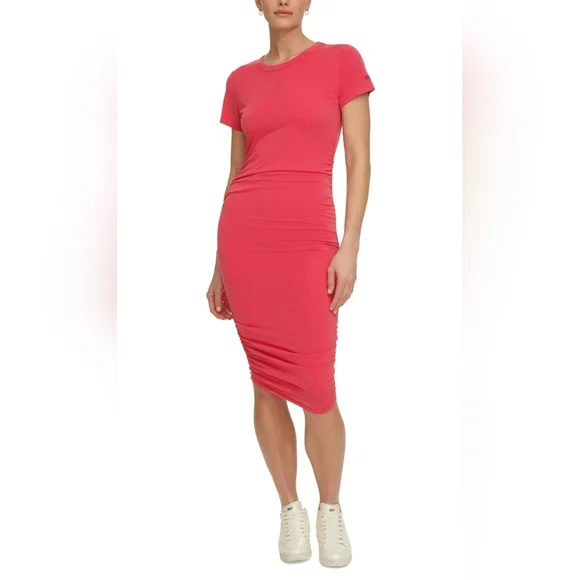 Dkny | Dresses | 7 Dkny Womens Ruched Shortsleeve Dress | Poshmark